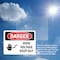 Signmission High Voltage Keep Out Danger Sign, Vinyl Decal, 10in W x 7in L, 2PK OS-2PACK-DS-D-710-L-1345 - alternate 2